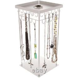 Rotating Jewelry Display Stand Long Large Necklace Holder Organizer Rack, Denise