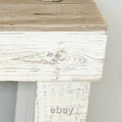 Rustic Farmhouse Hall Table Entryway Display Storage Distressed Reclaimed Wood