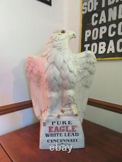 SCARCE Antique PURE EAGLE WHITE LEAD PAINT Store Display Pre 1906 Cincinnati Oh