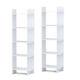 Set Of 2 Bookcase Storage 5-tier Open Shelf Display Room Divider For Home Office