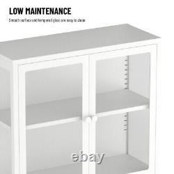 Sideboard Storage Cabinet Cupboard Curio Display Cabinet with Adjustable Shelves