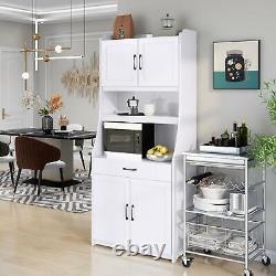 Sideboard Storage Cabinet Kitchen Pantry Cabinet withShelves Display Unit White