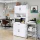 Sideboard Storage Cabinet Kitchen Pantry Cabinet Withshelves Display Unit White