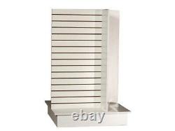 Slatwall Unit White Color 4 Way Showcase Display Store Fixture #SC-4-Wing/W