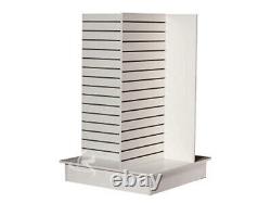 Slatwall Unit White Color 4 Way Showcase Display Store Fixture #SC-4-Wing/W