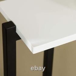 Slim Narrow Sofa Console Table Hallway Living Room Display Storage White/Black