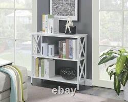 Small Bookshelf Bookcase 3 Shelf Storage Open Display Shelving Organizer Wooden
