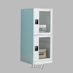 Small display metal storage cabinet with transparent door mini bookcase cupboard