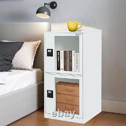 Small display metal storage cabinet with transparent door mini bookcase cupboard