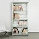 Solid Wood 5-shelf Bookcase Contemporary Home Office Display Open Storage White
