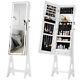 Stand Full Length Mirror Jewelry Cabinet Free Standing Armoire Storage Organizer