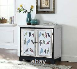 Storage Cabinet Accent Display Organizer Console Table Sideboard With 2 Doors US