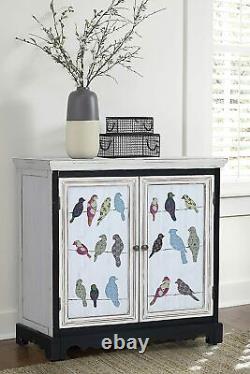 Storage Cabinet Accent Display Organizer Console Table Sideboard With 2 Doors US