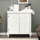 Storage Cabinet Accent Display Storage Distressed Console Cabinet With 2 Doors