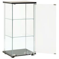 Storage Cabinet Bookshelf 4-Shelf Glass Display Cabinet Tempered Glass vidaXL