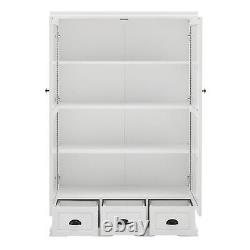 Storage Cabinet Display Cabinet Curio Cabinet with Adjustable Shelf & 3 Drawers