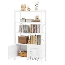 Storage Cabinet with 3 Open Shelves, 1 Cupboard, Modern Bathroom Display