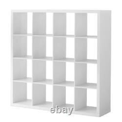 Storage Organizer 16-Cube Displaying Books Collectibles Artwork White Texture