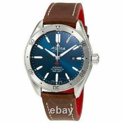 Store Display Alpina Alpiner 4 Blue Men's Automatic Watch AL525NS5AQ6 MSRP $1395