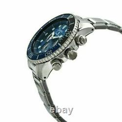 Store Display Seiko Men's Prospex Chronograph Quartz Blue Dial Watch SSC741P1