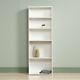 Tall 5-shelves Bookcase Adjustable Storage Home Office Display Organizer White