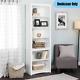 Tall 6-shelves Bookcase Contemporary Home Office Display Storage Organizer White