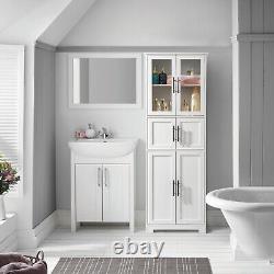 Tall Bathroom Storage Cabinet with 5 Shelves for Home Kitchen Pantry Organizer