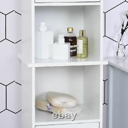 Tall Cabinet Modern Storage Bathroom Display Unit Slim Narrow Cupboard Furniture