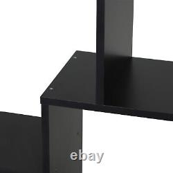 Tall Modern Bookshelf Modern Display Cabinet Storage Shelves Room Divider Black