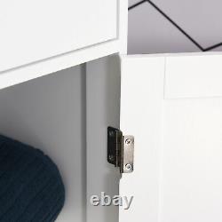 Tall Modern Cabinet Vintage Shabby Chic Style Storage Bathroom Display Cupboard