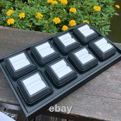 Top Gemstone Loose Diamond Display Board Storage Tray With 8 Holders Cases