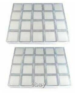 Top Glass Gemstone Gem Display Box Storage Tool Coin Jar US