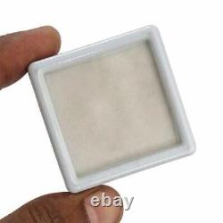 Top Glass Gemstone Gem Display Storage Box Tool Coins Jar (White, 6 x 6 cm)