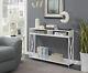 Transitional Console Table With Cubby Shelves Hallway Decor Display Storage White
