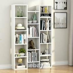 Tribesigns Modern Bookcase 5-Shelf Storage Organizer with 14-Cube Display Rack