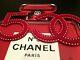 Two Very Rare Chanel Store Display Factice 5 + Logo Cc (red Color Acrylic)