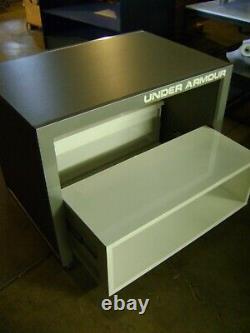 Under Armour Nesting Table Style Grey & White Display Store Fixtures Set 2