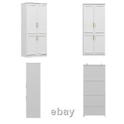 Unit Cabinet Armoire Closet Storage Display Sideboard Wardrobe Cloth Rod Bedroom
