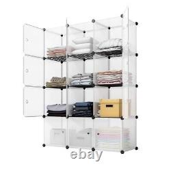 Versatile 12-Cube Storage Shelf and Bookcase White Color