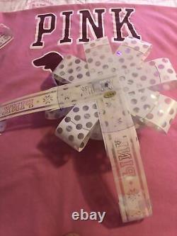 Victorias Secret PINK 2 Bows With Dogs SET 2017 Holiday Store Display Prop Rare