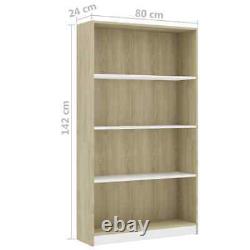 VidaXL Book Shelf Rack Storage Organizer Cabinet Bookcase Display Wood Bookshelf
