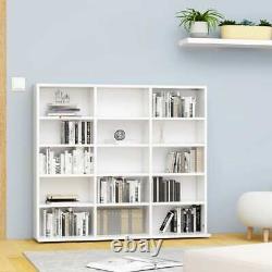 VidaXL CD Cabinet White Chipboard CD Storage Display Shelf Bookcase Stand