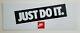 Vintage 1990s Plastic Just Do It Nike Sign Store Display Signage Af1 Jordan