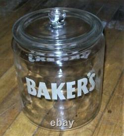 Vintage Baker's Chocolate Store Counter Display Jar
