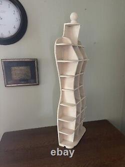 Vintage Hourglass Wooden Curio/ Display/storage Stand