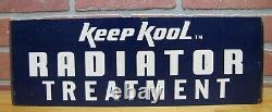 Vintage KEEP KOOL RADIATOR TREATMENT Sign STP Repair Shop Store Display Ad