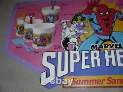 Vintage Marvel Super Hero White Castle Sand Pails Store Display Marvelmania 1989