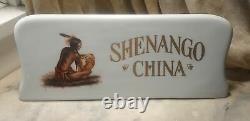 Vintage Shenango China Porcelain Store Display Sign Indian Potter New Castle, Pa