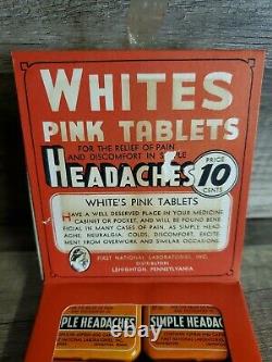 Vintage Whites Pink Tablets Store Display 12 Tins Rare NEW