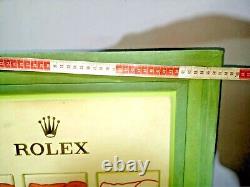 Vtg Rolex Display Store Advertisement Green/white Color Frame Table Tent Rare